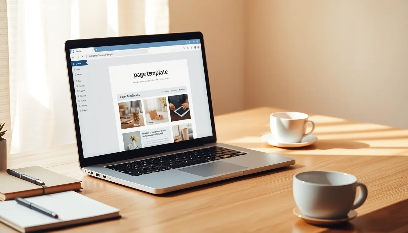 워드프레스 페이지 템플릿 적용 예시