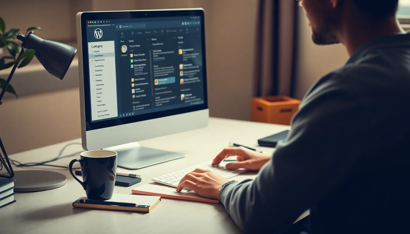 워드프레스 카테고리 설정 예시