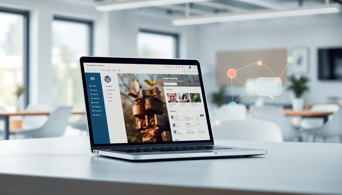 워드프레스에 AI 챗봇이 연동되어 고객과 소통하는 모습