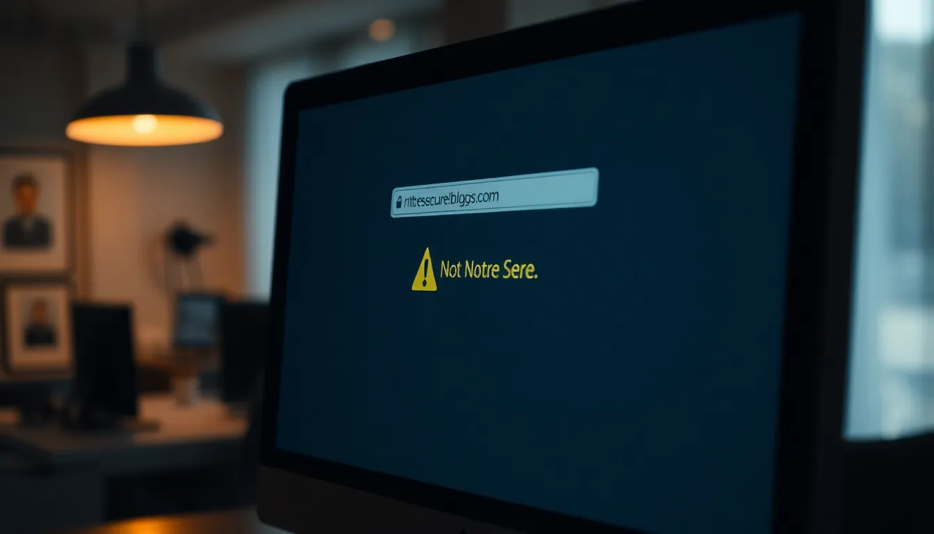 SSL 인증서가 설치되지 않은 웹사이트에 접속했을 때 브라우저에 나타나는 '안전하지 않음' 경고 이미지