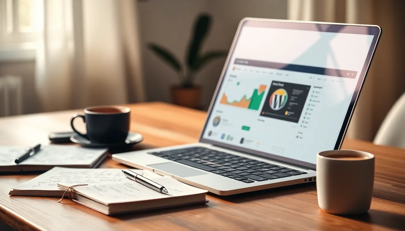 워드프레스 설치 관리자 화면 예시