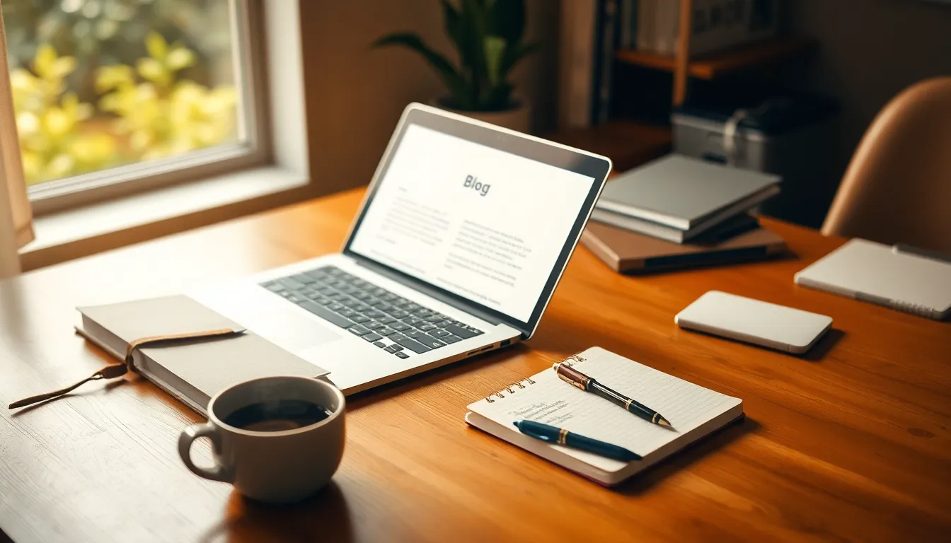 블로그 정보성 글쓰기를 위한 노트북 작업 이미지