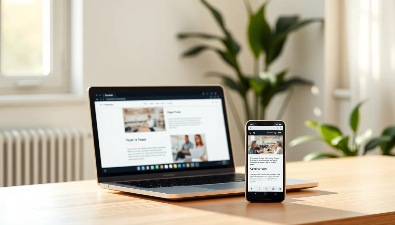 다양한 기기에서 웹사이트를 테스트하는 모습