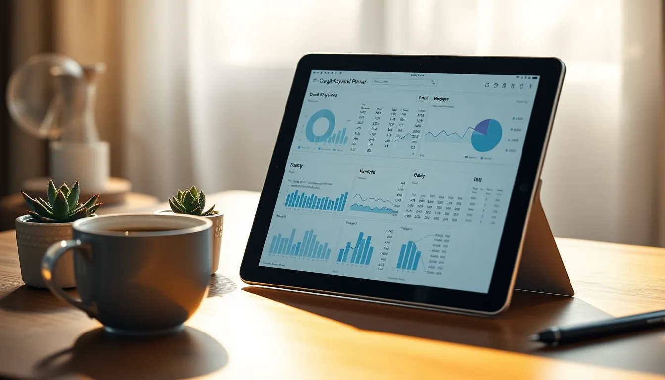 구글 키워드 플래너 화면 예시