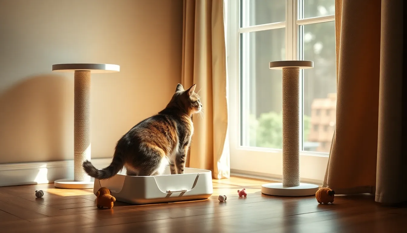 고양이 모래와 삽, 깨끗한 고양이 화장실