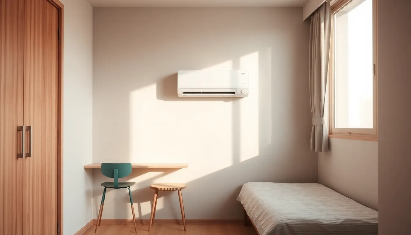 원룸 자취방 에어컨 설치 예시 이미지
