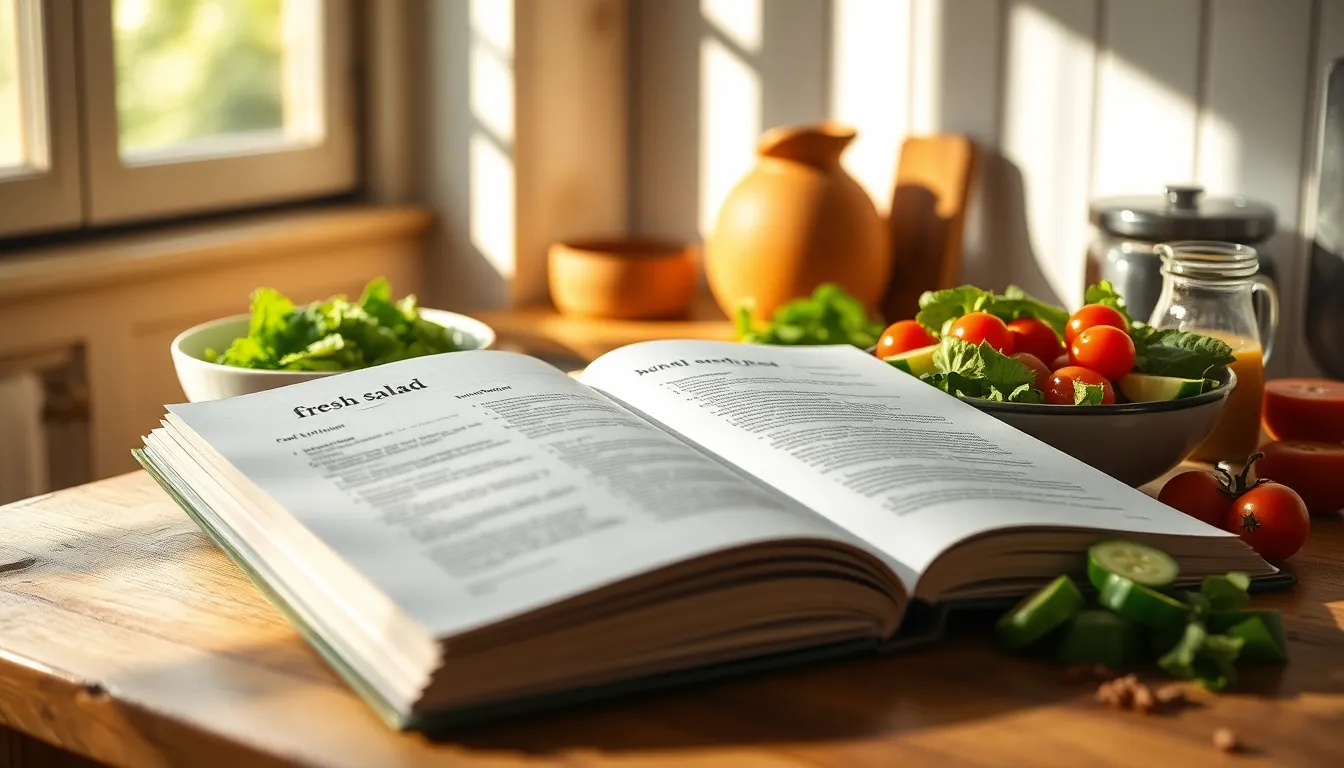 신선한 재료로 만든 건강 샐러드 이미지