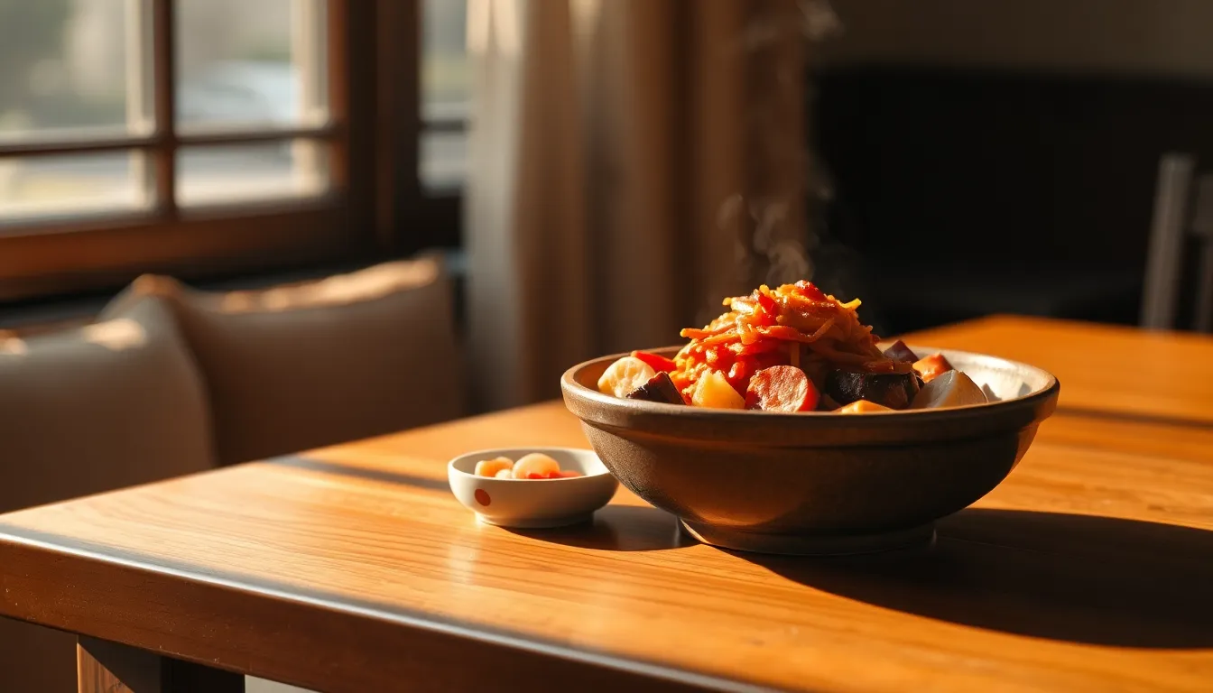 맛있게 익어가는 떡볶이 모습