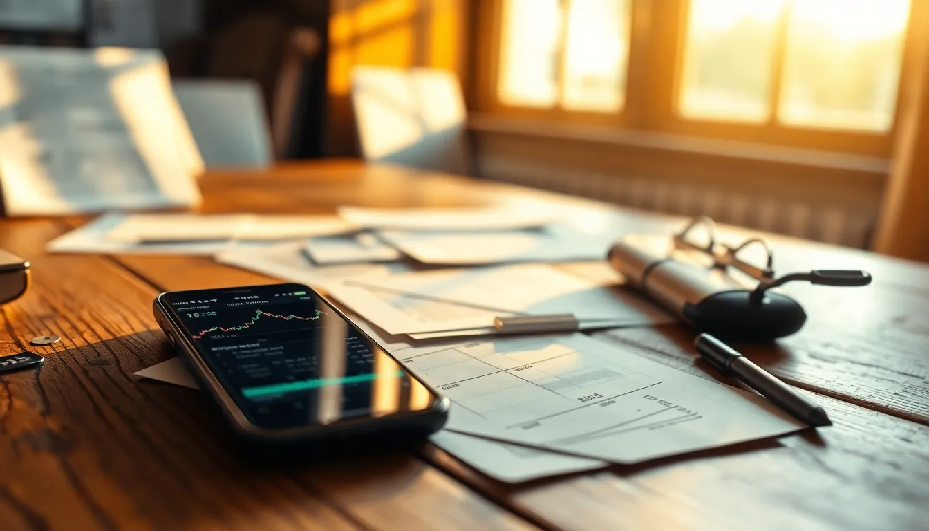 주식 그래프와 상승 화살표 이미지