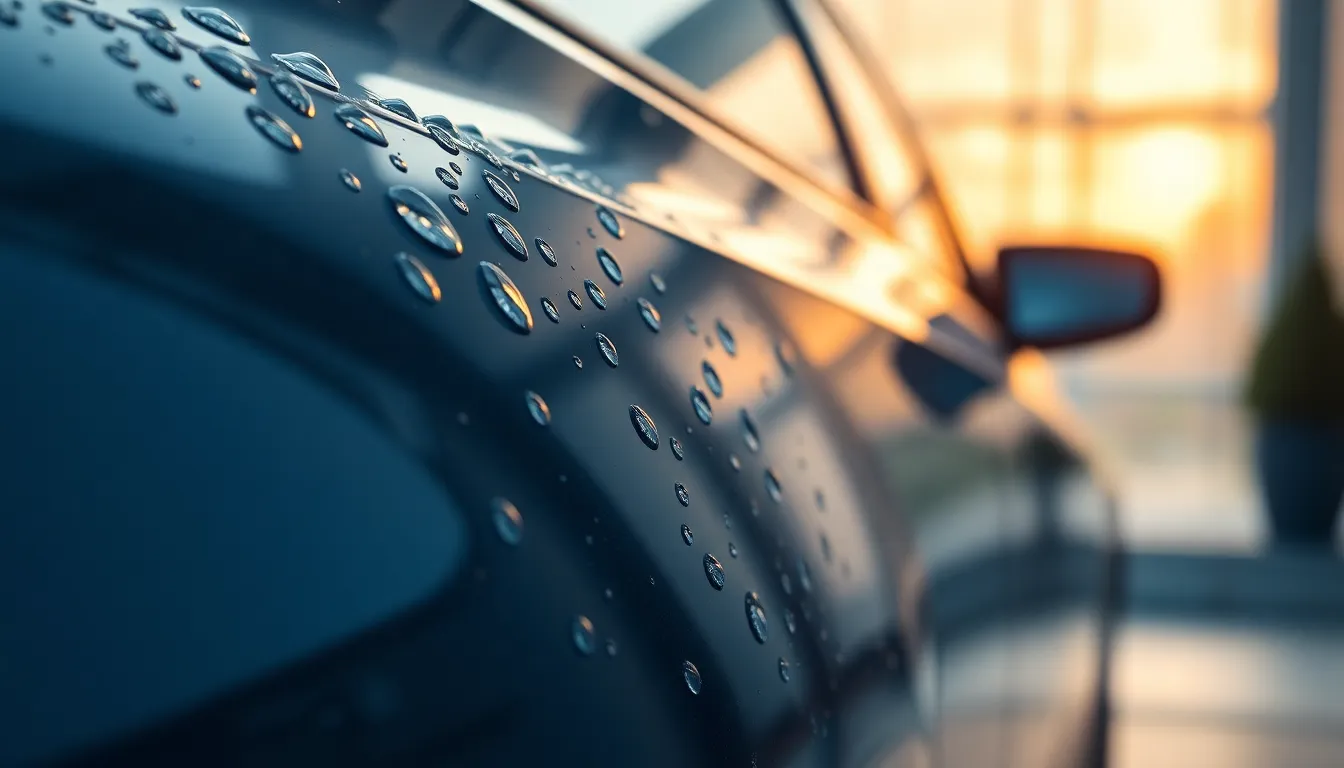 다양한 종류의 자동차 세차용품들