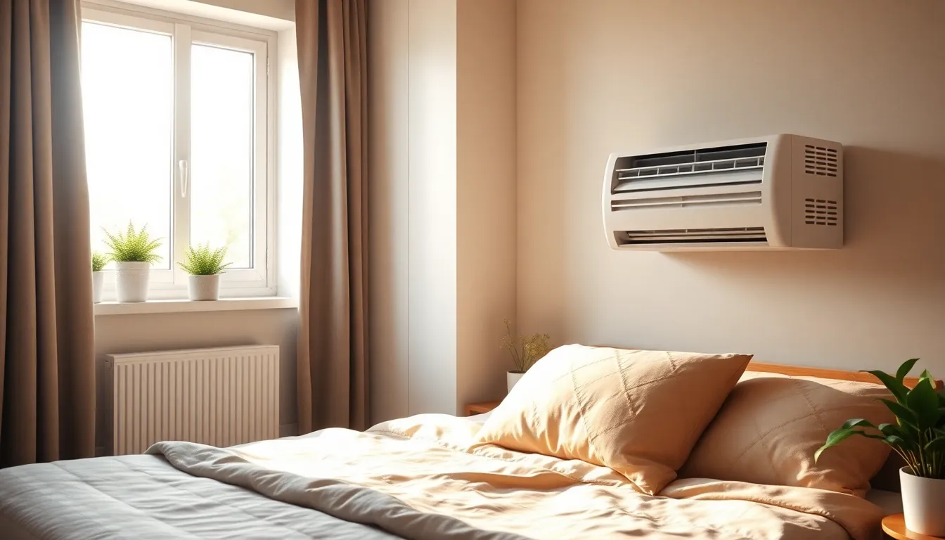 원룸에 설치된 에어컨과 선풍기