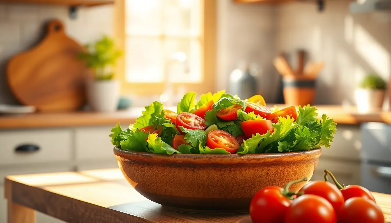 초간단 샐러드 재료와 드레싱